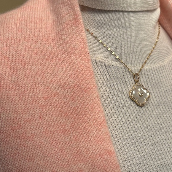 Claudia Nichole Ballet Pink Cashmere Long Cardigan w/ Bow Back – NWT – Size XS - Picture 9 of 9